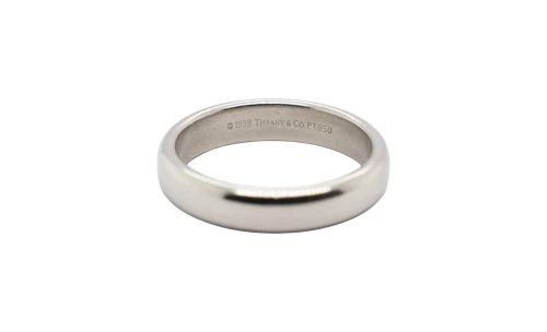 Platinum 4.5mm Slight Court Wedding Band -by Tiffany & Co 9.85g