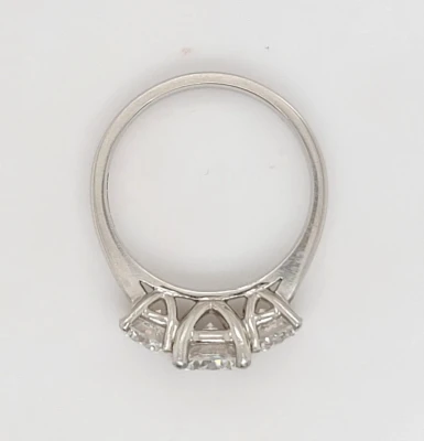 2.06ct Lab Grown Diamond & Platinum Trilogy Ring 5.6g Size: L