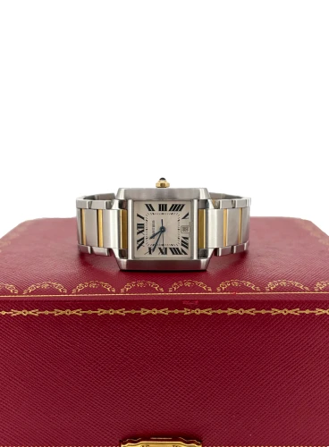 Cartier Tank Francaise Automatic- 18ct Gold & Stainless Steel (2001 Box & Papers) Model: 2302