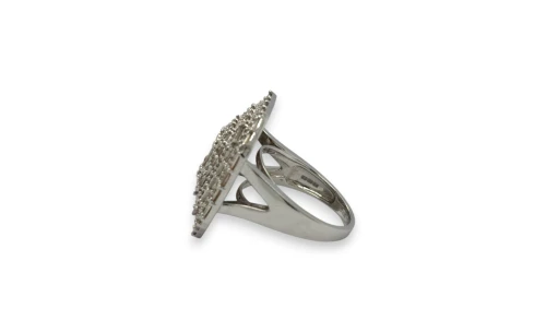 2.60ct Natural Diamond & 9ct White Gold Dress Ring 10g
