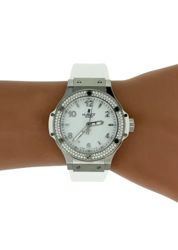 Hublot 38mm Big Bang Diamond ( Circa 2015) Stainless Steel/Rubber Model:361.SE.2010,RW.1104
