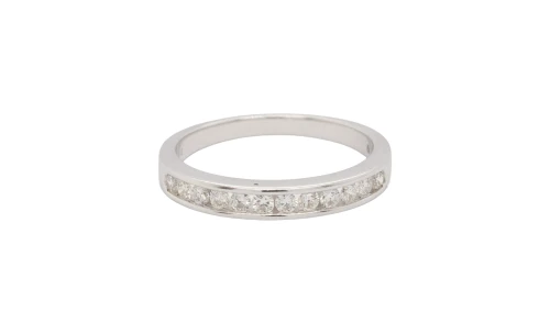 1.00ct Natural Diamond & 18ct White Gold Solitaire/Band Wedding Set 6.3g