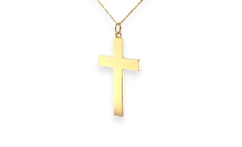 9ct Gold Cross Pendant (35.5 x 20.0 x 1.0mm) 2.45g