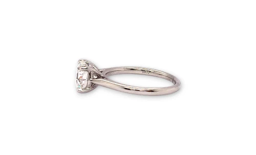 2.01ct Lab Grown Diamond & 9ct White Gold Solitaire Ring 3.36g