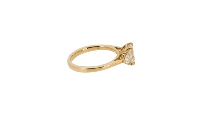 1.47ct Lab Grown Diamond & 9ct Gold Trilogy Ring 3.0g Size M