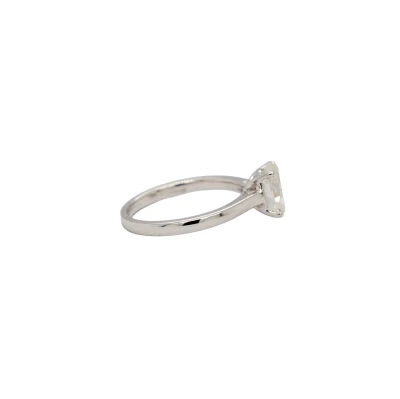 1.50ct Oval Natural Diamond & 18ct White Gold Solitaire Ring 3.3g