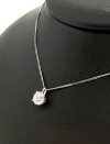 0.50ct Lab Grown Diamond & 9ct White Gold Solitaire Pendant - 18 Inch