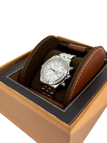 Breitling 44mm Evolution Chronograph - Stainless Steel & Mother of Pearl Dial-2010 Box & Papers Model: A11356
