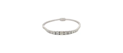 5.34ct Natural Diamond & 18ct White Gold Graduating Tennis Bracelet 7.5 Inch -  10.64g