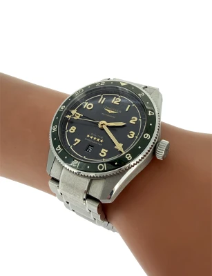 Longines 42mm GMT Spirit Zulu (2022 Box & Papers) Stainless Steel Model: L3.812.4.63.16