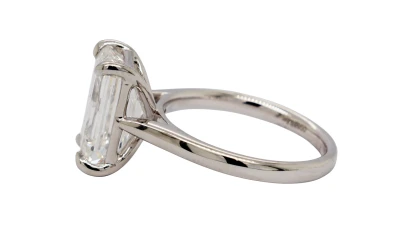 5.00ct Lab Grown Diamond & Platinum Solitaire Ring 7.3g