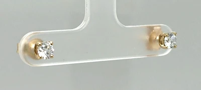 0.50ct Lab Grown Diamond & 9ct Gold Solitaire Stud Earrings 0.8g