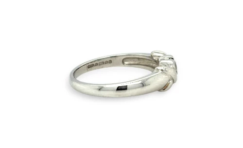 0.44ct Natural Diamond & 18ct White Gold Dress/Solitaire Ring 4.4g