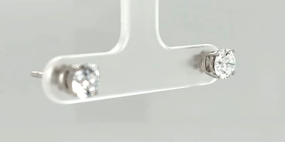 1.50ct Lab Grown Diamond & 9ct White Gold Solitaire Stud Earrings
