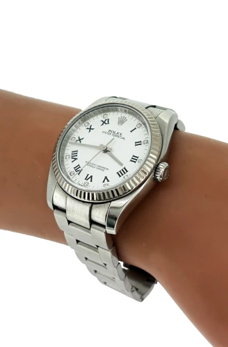 Rolex 36mm Oyster Non Date - Stainless Steel DIAMOND DIAL( 2008 Box & Papers) Model 116034