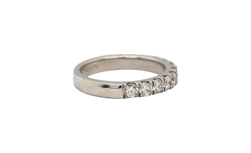 0.97ct Natural Diamond & Platinum 3.0mm Eternity/Wedding Band 5.1g