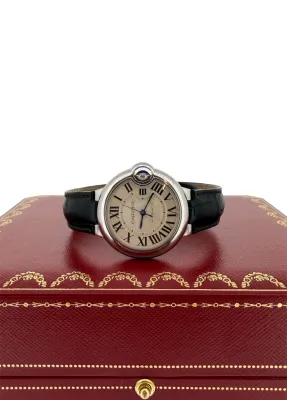 Cartier 33mm Ballon Bleu - Stainless Steel/Leather 2026 Box & Papers Model: 3489