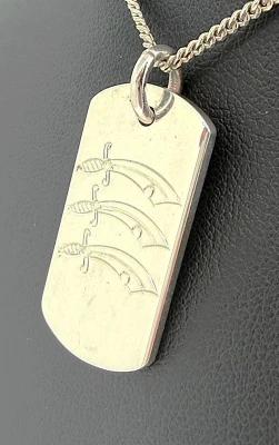 Essex Regiment - Sterling Silver Dog Tag 8.4g ( 30 x 15 x 2.0mm )