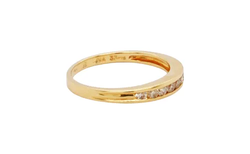 0.33ct Natural Diamond & 18ct Gold 3.0mm Eternity/Wedding Band 2.7g