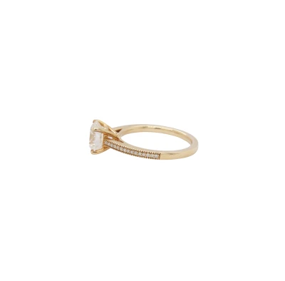 2.06ct Lab Grown Diamond & 9ct Yellow Gold Solitaire Ring  2.9g Size:M