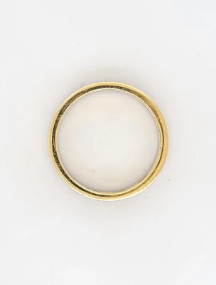 0.32ct Natural Diamond & 18ct Yellow & White Gold Eternity/Wedding Band 6.1g