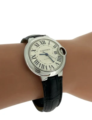 Cartier 33mm Ballon Bleu - Stainless Steel/Leather 2026 Box & Papers Model: 3489
