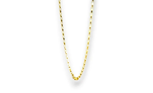 Solid 9ct Gold 1.3mm Diamond Cut Belcher Chain - 20Inch 1.94g