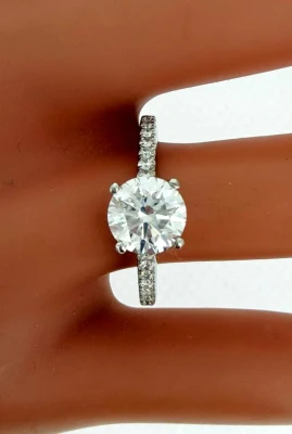 1.51ct Lab Grown Diamond & Platinum Solitaire Ring 4.3g