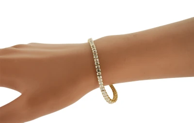 8.00ct Lab Grown Diamond & 9ct Gold Tennis Bracelet 8.8g 7.5 Inch