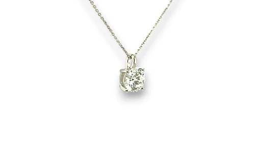 2.06ct Lab Grown Diamond & 9ct White Gold 16/18 Inch 2.93g