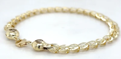 9ct Gold Fancy 5.5mm Bracelet 7.5inch