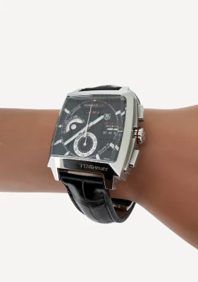 Tag Heuer Monaco Automatic Chronograph (2018 Box & Papers) Stainless Steel/Leather Model: CAL2110