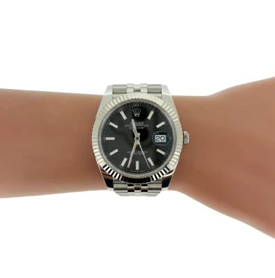 Rolex 41mm Date Just (2026 Box & Papers) 18ct White Gold & Stainless Steel