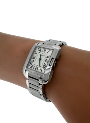 Cartier Tank Anglaise 23mm - Stainless Steel 2015 Box & Papers  Model : 3485