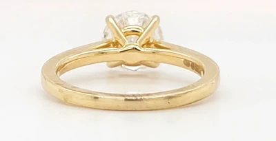 2.06ct Lab Grown Diamond & 9ct Yellow Gold Solitaire Ring  2.9g Size:M