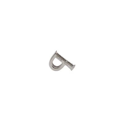 0.11ct Natural Diamond & 18ct White Gold - Initial P- Pendant ( 11.5 x 8.1mm) 1.09g
