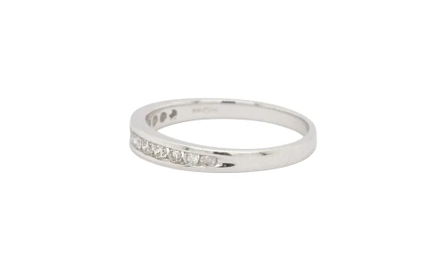 0.25ct Natural Diamond & 18ct White Gold Eternity/Wedding Band 2.0g