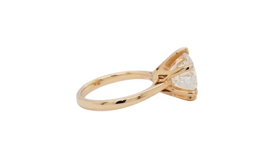 5.01ct Lab Grown Diamond & 9ct Gold Solitaire Ring 5.4g