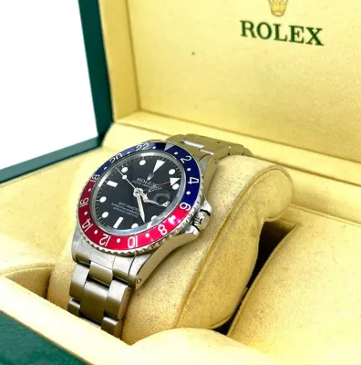 Rolex 40mm GMT Master "Pepsi" Stainless Steel Year 1966 - Model: 1675/0