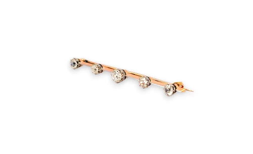 1.50ct Natural Diamond & 9ct Gold Antique ( Victorian Era) Brooch 4.4g