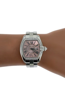 Cartier 31mm Roadster- Stainless Steel & Diamond ( Circa 2015) 2675