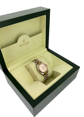 Rolex 26mm DateJust 18ct Rose Gold/Stainless Diamond Dial 2015 Box & Papers
