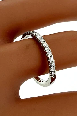 0.50ct Lab Grown Diamond & Platinum Wedding/Eternity Band 3.7g