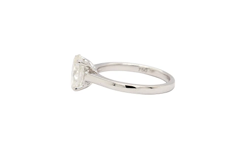 1.50ct Oval Natural Diamond & 18ct White Gold Solitaire Ring 3.3g