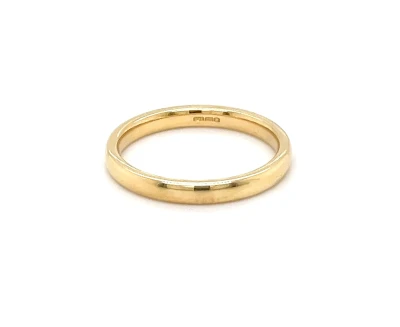 18ct Yellow Gold 2.5mm Slight Court Wedding Band 3.0g