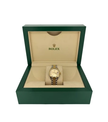 Rolex 31mm Datejust 18ct Gold/Stainless Steel Diamond Dial 2021 Box & Papers