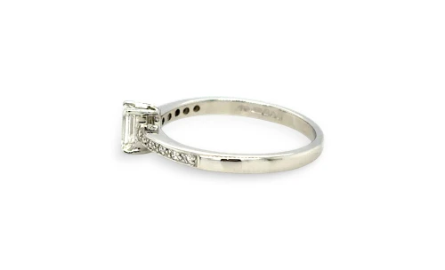 0.45ct Natural Diamond & Platinum Solitaire Ring 3.24g
