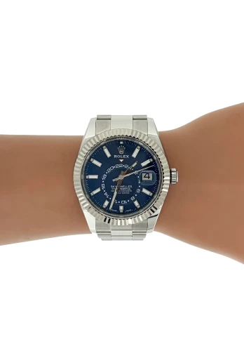 Rolex 43mm Skydweller (Blue Dial) 18ct White Gold/Stainless Steel 2022 Box & Papers Model:126934