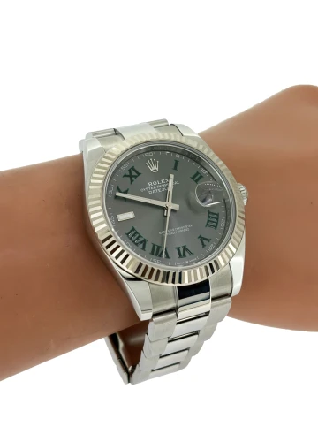 Rolex 41mm Datejust WIMBLEDON ( 2024 Box & Papers ) 18ct White Gold/Stainless Steel- Model: 126334