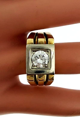 0.50ct Diamond & 18ct Gold Gents Ring 19.2g